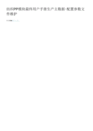SAP配置参数文件.docx