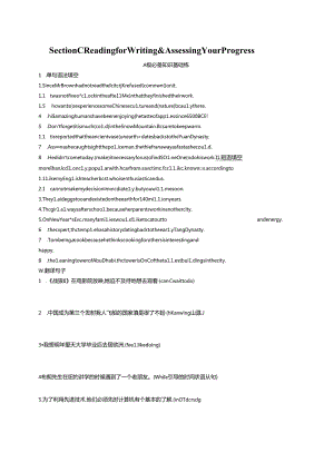 UNIT 2 Section C Reading for Writing & Assessing Your Progress.docx