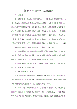 分公司印章管理实施细则.docx