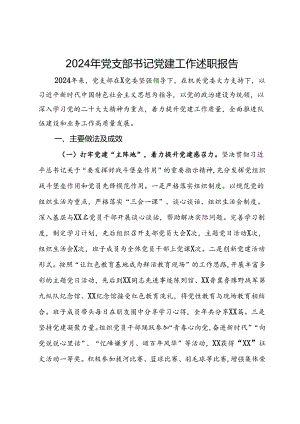 2024年党支部书记党建工作述职报告.docx