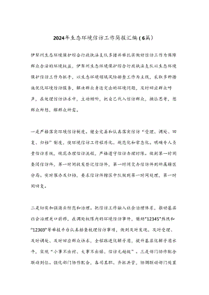 （6篇）2024年生态环境信访工作简报汇编.docx