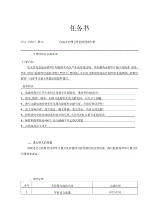 内部审计独立性影响因素分析研究 财务会计学专业.docx