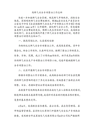 局燃气安全专项整治工作总结.docx