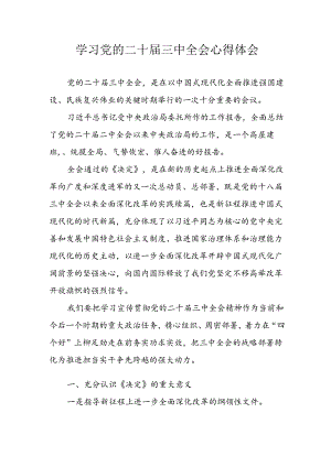 学习2024年学习党的二十届三中全会个人心得感悟 （3份）_57.docx