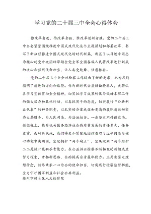 2024年学习学习党的二十届三中全会个人心得体会 合计12份.docx