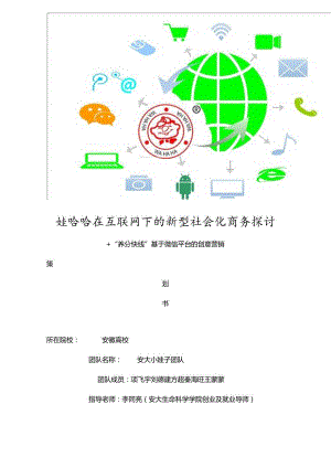 安大小娃子营销团队策划书.docx