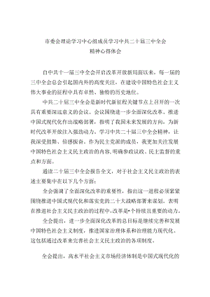（11篇）市委会理论学习中心组成员学习中共二十届三中全会精神心得体会范文.docx