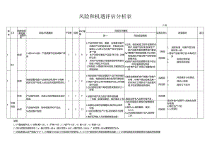 风险和机遇评估分析表.docx