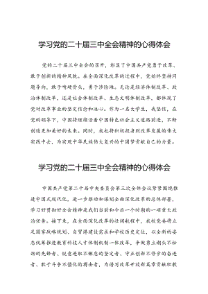 学习党的二十届三中全会精神心得体会发言材料二十六篇.docx