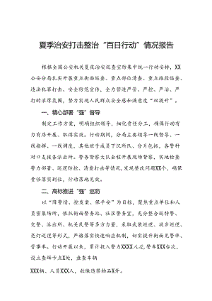 派出所开展夏季治安打击整治“百日行动”情况总结报告十四篇.docx