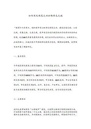 如何用足绣花之功织锦秀色之城.docx