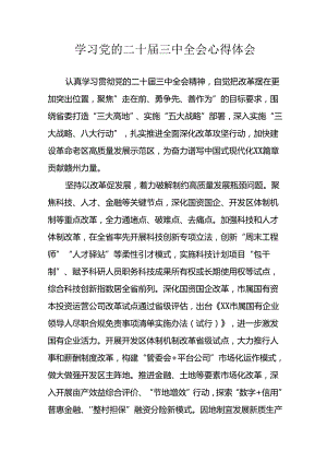 2024年学习学习党的二十届三中全会个人心得体会 （12份）.docx