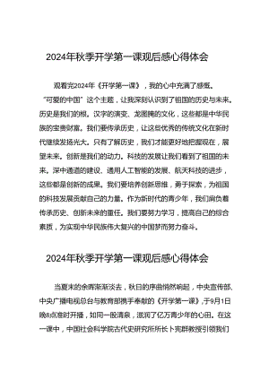11篇关于观看2024年开学第一课可爱的中国心得体会交流发言.docx