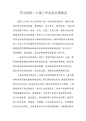 学习2024年学习党的二十届三中全会个人心得感悟 （汇编15份）.docx
