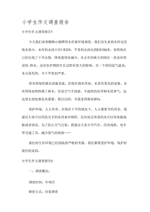 小学生作文调查报告.docx