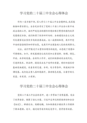学习2024年学习党的二十届三中全会个人心得体会 （合计12份）.docx