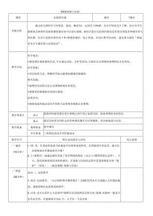 （2024秋）科教版科学一年级上册《观察与比较》教案.docx