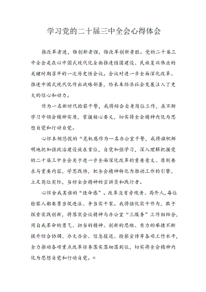 学习2024年学习党的二十届三中全会个人心得感悟 （4份）_57.docx