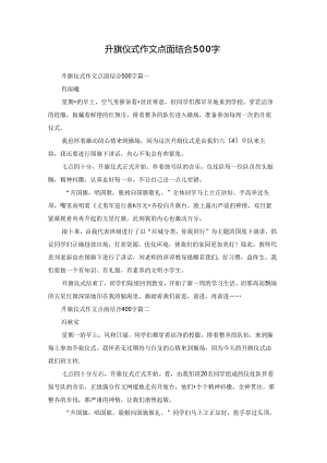 升旗仪式作文点面结合500字.docx