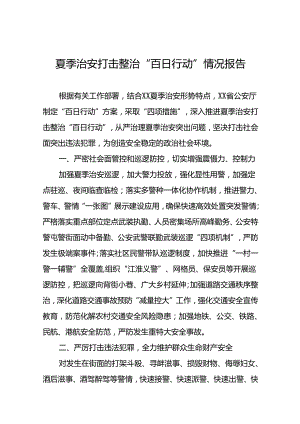 公安2024年深入推进夏季治安打击整治“百日行动”工作总结报告17篇.docx