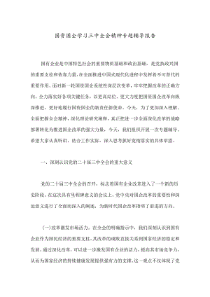 国资国企学习三中全会精神专题辅导报告.docx
