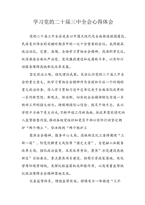 2024年学习学习党的二十届三中全会个人心得体会 汇编16份.docx