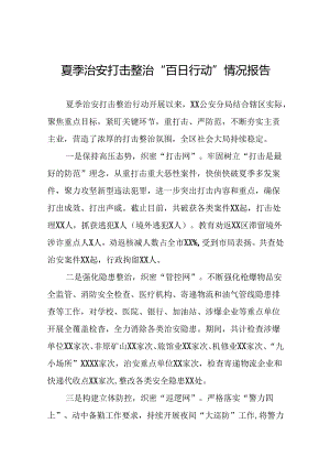 派出所开展2024年夏季治安打击整治行动情况报告(十五篇).docx