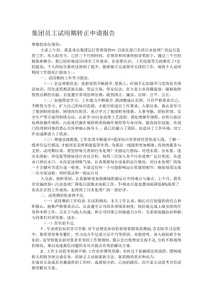 集团员工试用期转正申请报告.docx