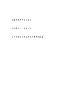 2024年度国企公司党委党建工作情况汇报3篇.docx