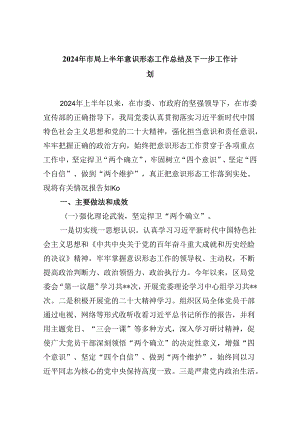 2024年市局上半年意识形态工作总结及下一步工作计划5篇（精选版）.docx