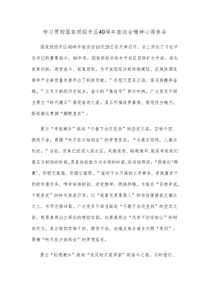 学习贯彻国家级经开区40周年座谈会精神心得体会.docx