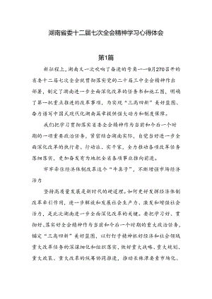 5篇湖南省委十二届七次全会精神学习心得体会.docx