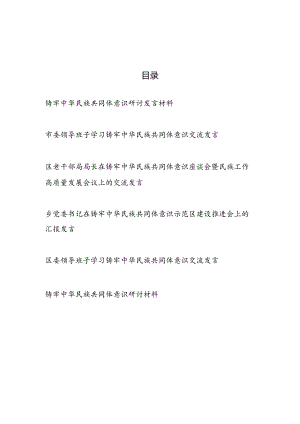 2025铸牢中华民族共同体意识研讨发言材料6篇.docx