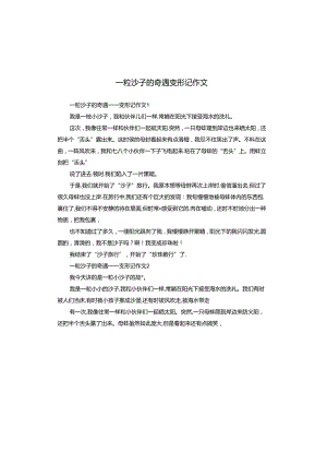 一粒沙子的奇遇变形记作文.docx