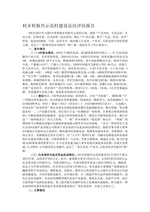 村乡村振兴示范村建设总结评估报告.docx
