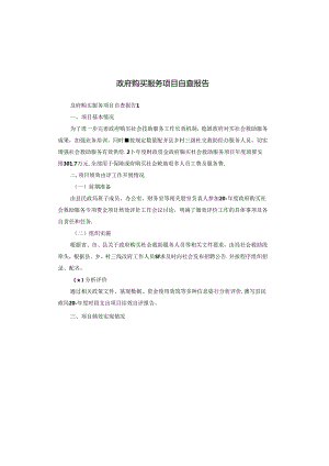 政府购买服务项目自查报告.docx