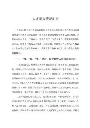 人才振兴情况汇报.docx