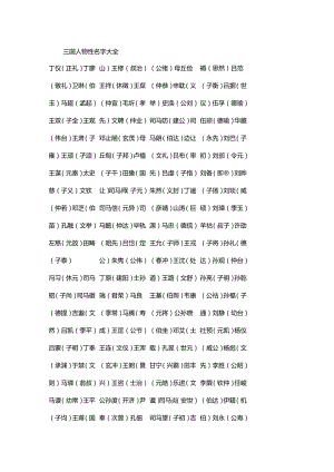 古代人物姓名字全套整合.docx
