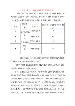 检测 “破解实验大题”课后强训卷测试题.docx