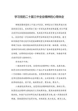 党员干部学习贯彻党的二十届三中全会精神心得体会合集四十篇.docx