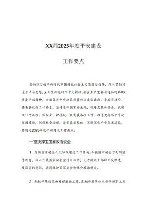 XX局2025年度平安建设工作要点.docx