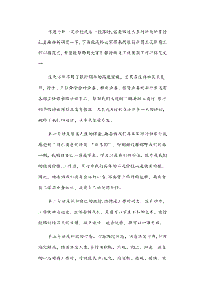 银行新员工试用期工作心得范文.docx