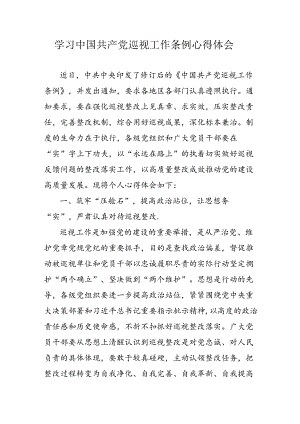 公务员学习学习中国共产党巡视工作条例心得体会.docx