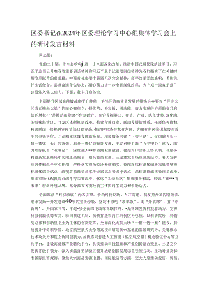 区委书记在2024年区委理论学习中心组集体学习会上的研讨发言材料.docx