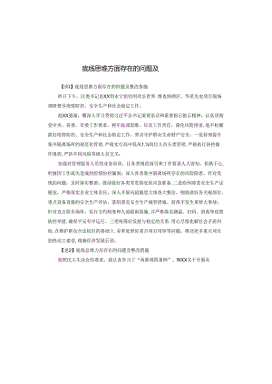 底线思维方面存在的问题及整改措施.docx