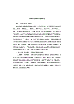 收费站稽查工作总结.docx