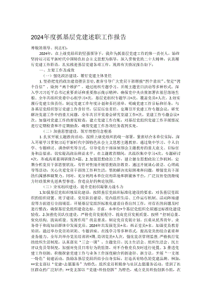 2024年度抓基层党建述职工作报告.docx