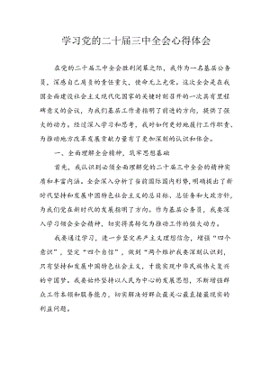 学习2024年学习党的二十届三中全会个人心得感悟 汇编14份.docx