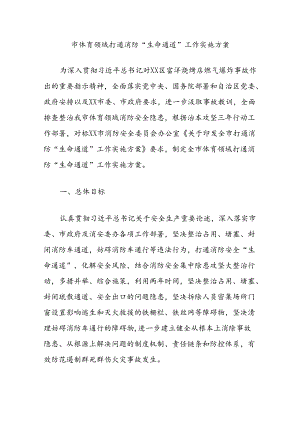 市体育领域打通消防“生命通道”工作实施方案.docx