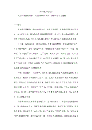 成长路上无捷径(范文).docx